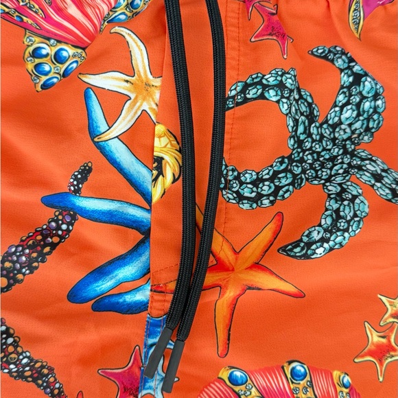 Versace Orange Athletic Shorts Vibrant Design - Picture 5 of 5